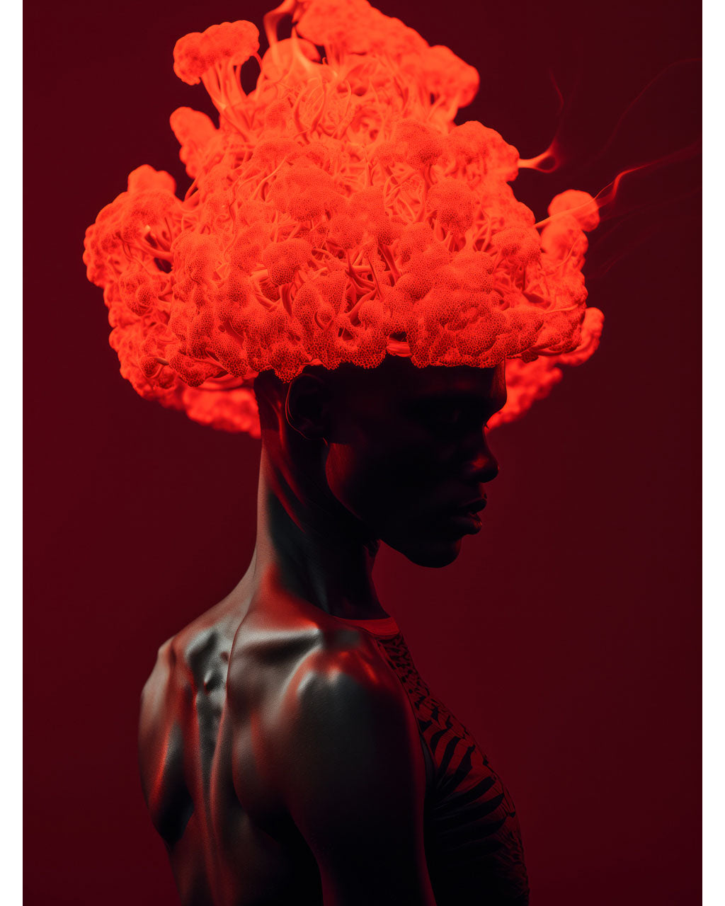 Head ablaze - Premium Matte Paper Poster