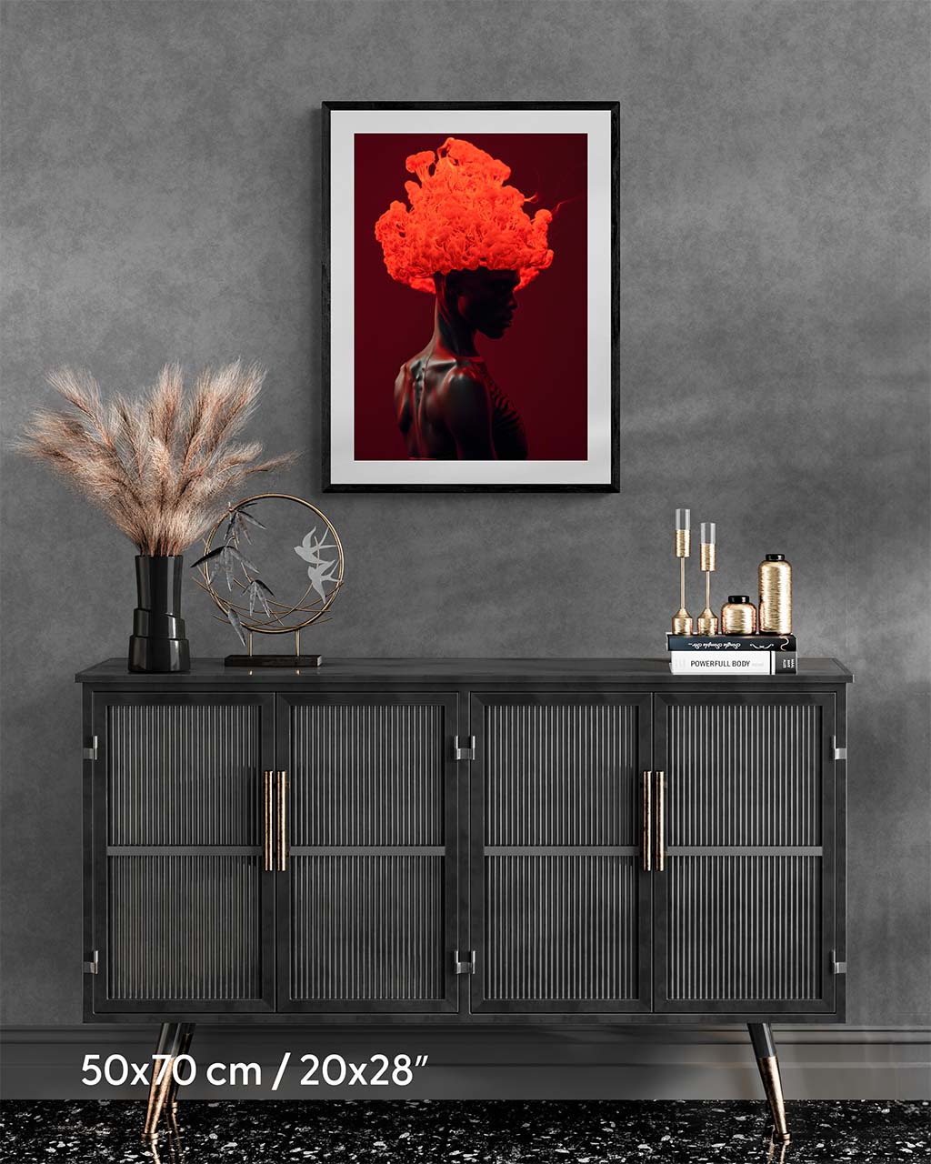 Head ablaze - Premium Matte Paper Poster