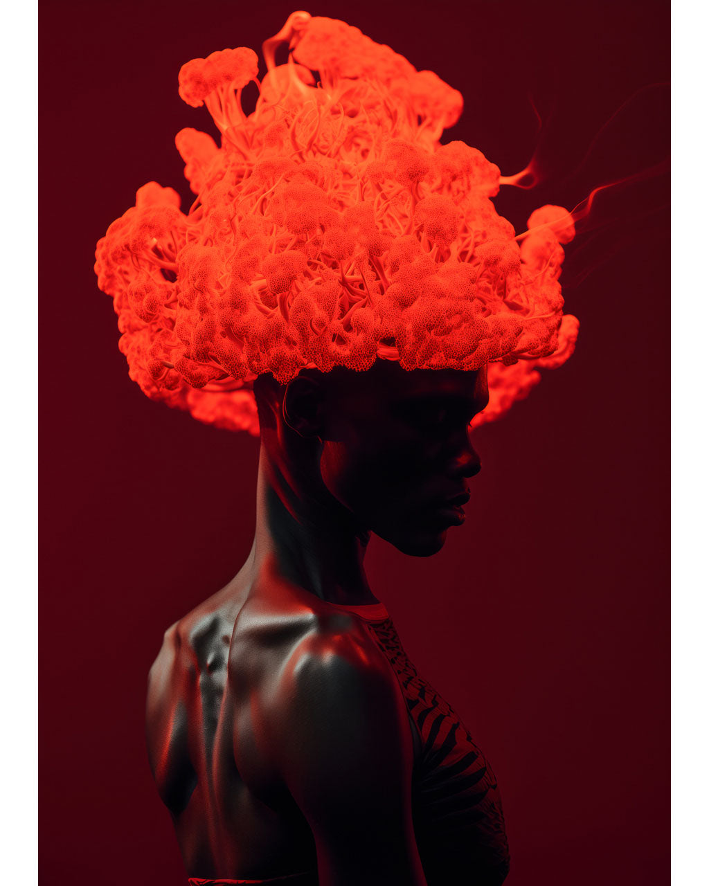 Head ablaze - Premium Matte Paper Poster