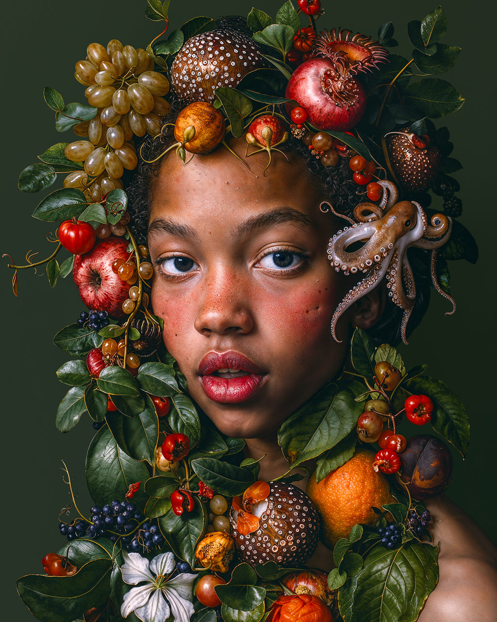 Floral Girl - Premium Matte Paper Poster