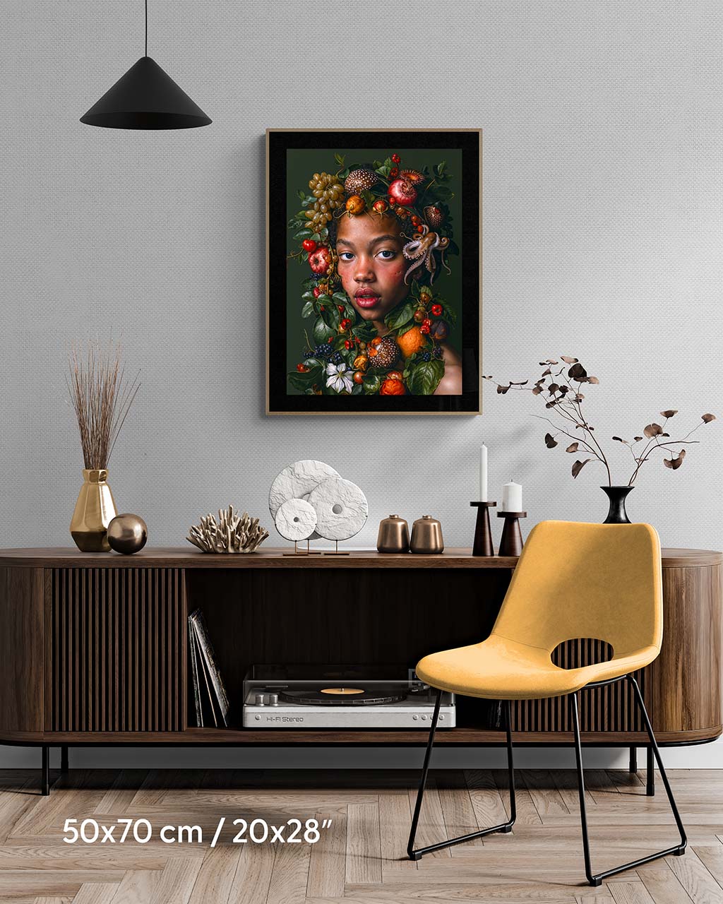 Floral Girl - Premium Matte Paper Poster
