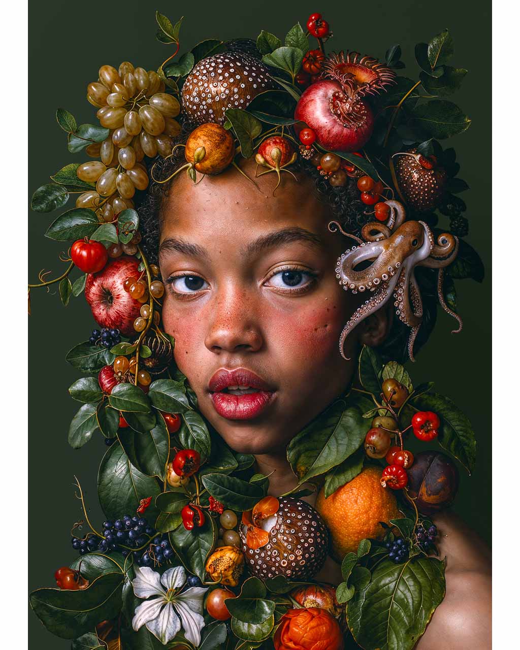 Floral Girl - Premium Matte Paper Poster