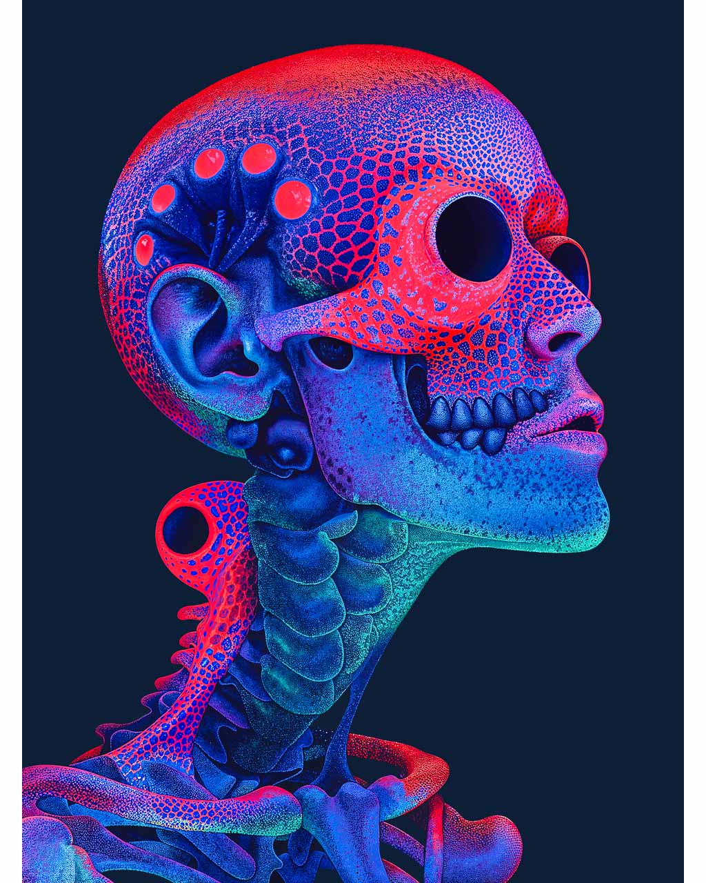 Vibrant Skull - Premium Matte Paper Poster