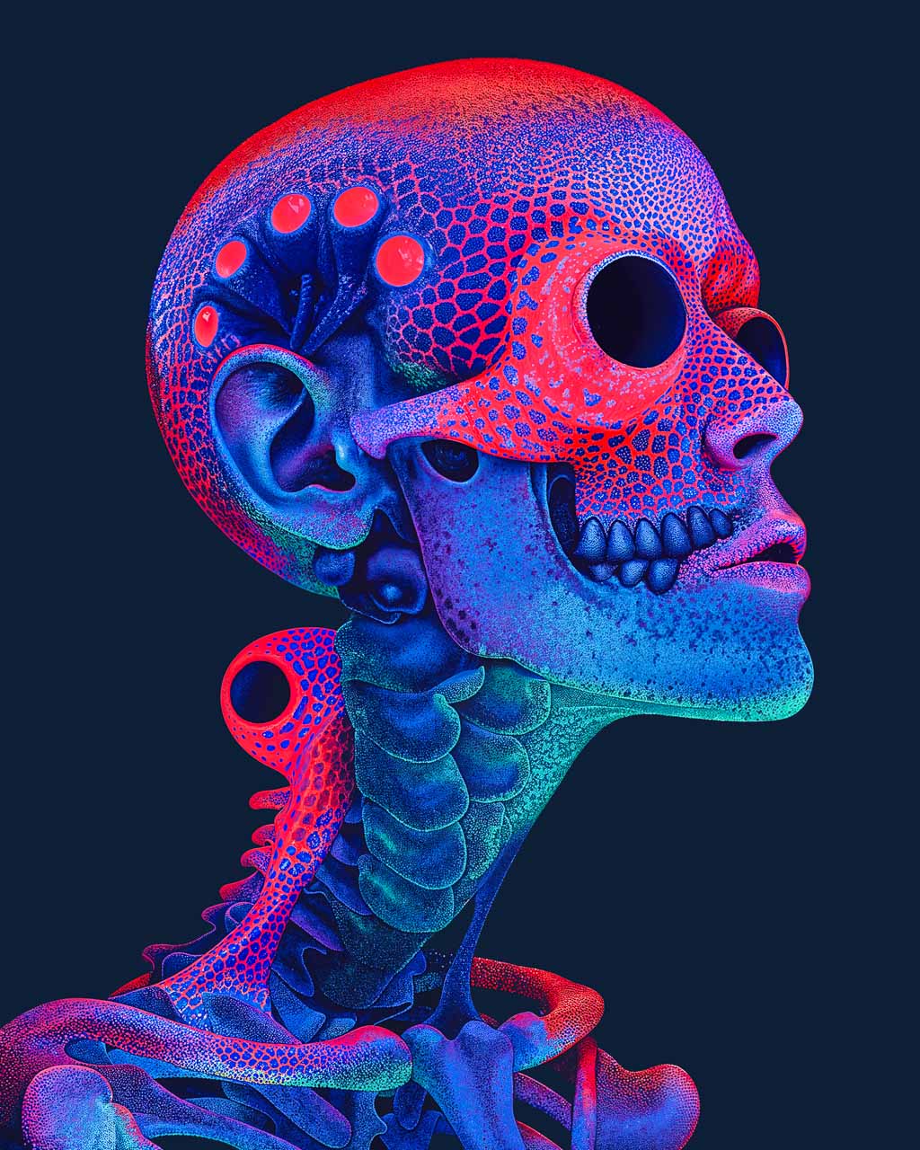Vibrant Skull - Premium Matte Paper Poster