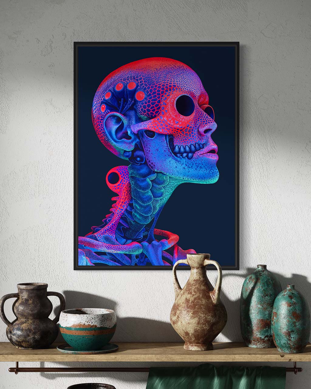 Vibrant Skull - Premium Matte Paper Poster