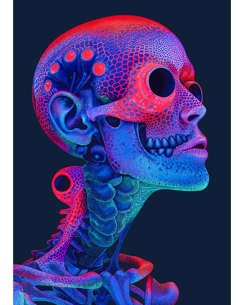 Vibrant Skull - Premium Matte Paper Poster